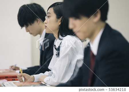 High school student study cram school prep school 53634218