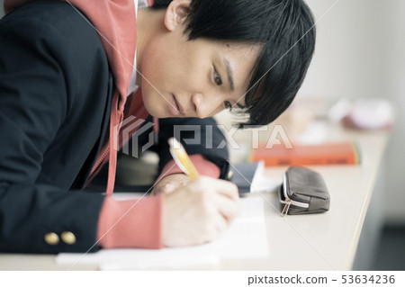 High school student study cram school prep school 53634236