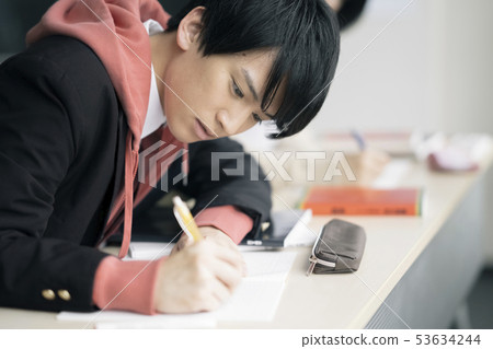 High school student study cram school prep school 53634244