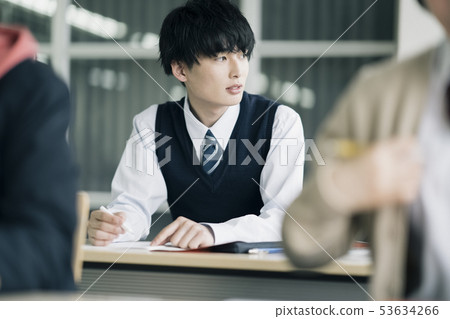 High school student study cram school prep school 53634266