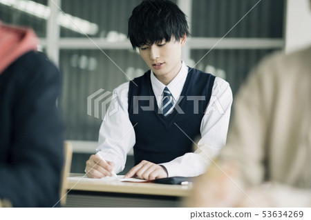 High school student study cram school prep school 53634269