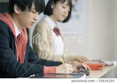High school student study cram school prep school 53634284