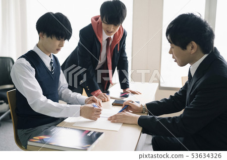 High school student study cram school prep school 53634326