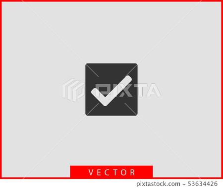 Check mark icon vector symbol design element. 53634426