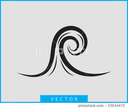 Waves vector design. Water wave icon. Wavy lines Waves vector design. Water wave icon. Wavy lines 53634472