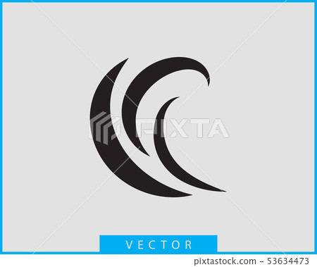 Waves vector design. Water wave icon. Wavy lines Waves vector design. Water wave icon. Wavy lines 53634473