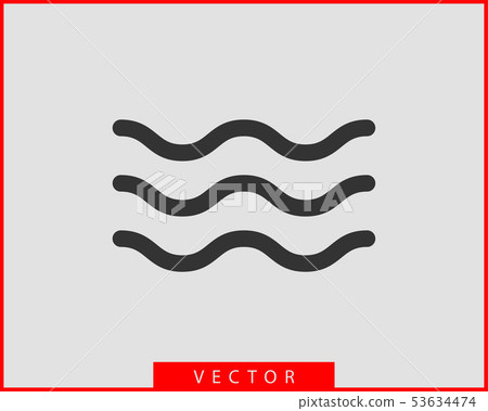 Waves vector design. Water wave icon. Wavy lines Waves vector design. Water wave icon. Wavy lines 53634474