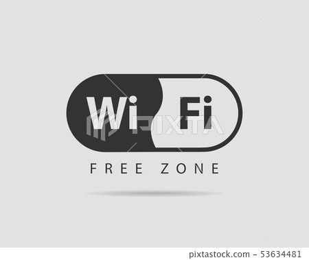 Free wi fi icon. Connection zone wifi vector Free wi fi icon. Connection zone wifi vector 53634481