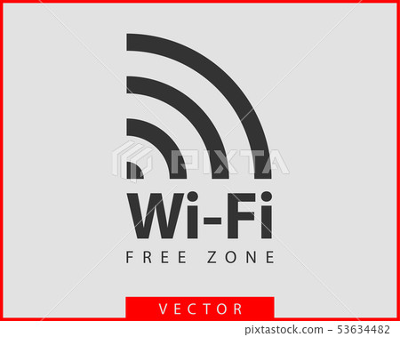 Free wi fi icon. Connection zone wifi vector Free wi fi icon. Connection zone wifi vector 53634482
