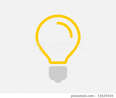 Light bulb icon vector. Llightbulb idea logo Light bulb icon vector. Llightbulb idea logo 53634504