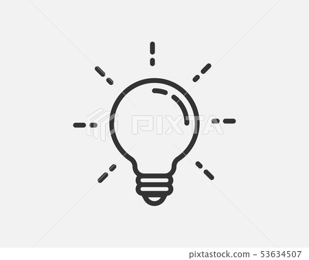 Light bulb icon vector. Llightbulb idea logo Light bulb icon vector. Llightbulb idea logo 53634507
