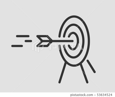 Target icon vector. Darts board with arrow Target icon vector. Darts board with arrow 53634524