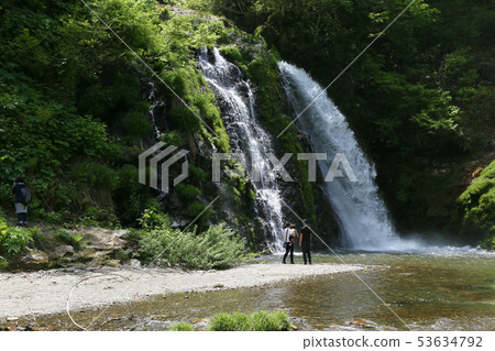 Ginzan Onsen Shiragin Falls in early summer 53634792