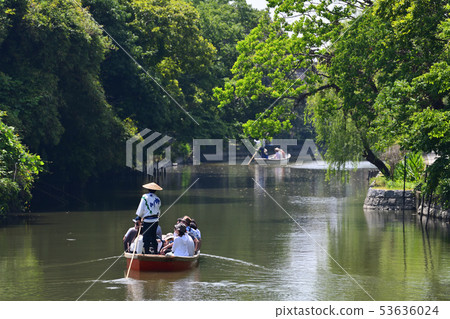 柳川市風景河流下來 53636024