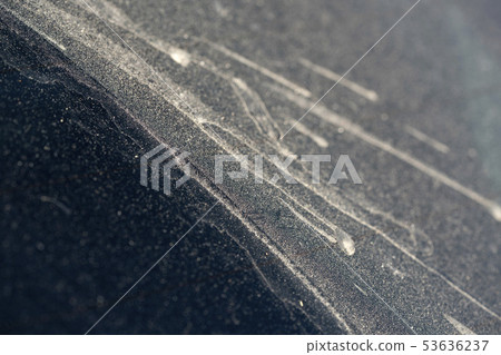 Desert sand dirty car glass window 53636237