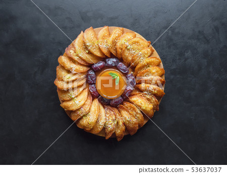 Arabic sweets. Arabian Qatayef pancake  53637037