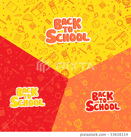Back to school information page template of flyer 53638114