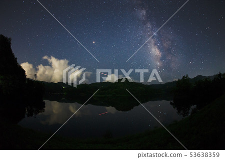 milky way and planets together in one night  53638359