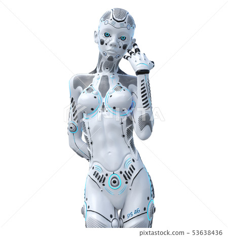 Android人形機器人女人perming3DCG圖材料 Android人形機器人女人perming3DCG圖材料 53638436
