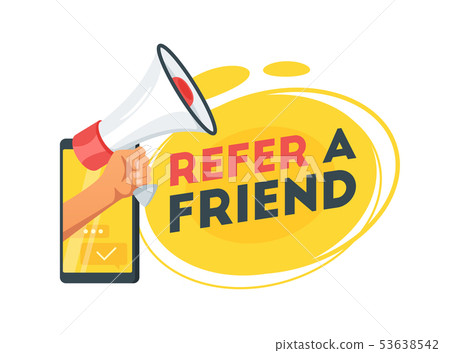Refer a friend concept 53638542
