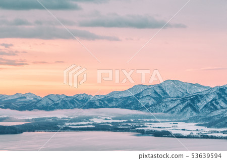 Hokkaido, winter of the Lake Kussharo Hokkaido, winter of the Lake Kussharo 53639594