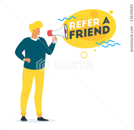 Refer a friend concept 53639883