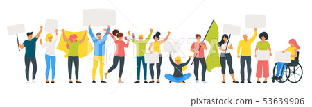 people protest or parade people protest or parade 53639906