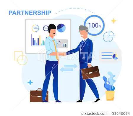 Vector Illustration Written Partnership Lettering. Vector Illustration Written Partnership Lettering. 53640034