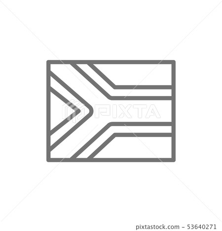Flag of South Africa line icon. 53640271