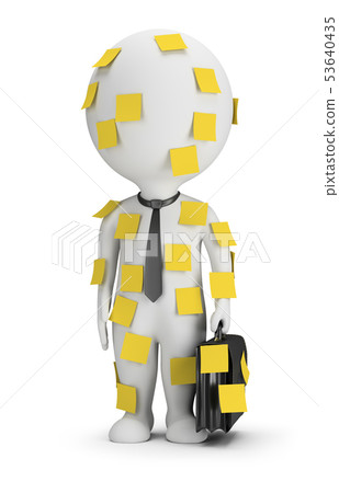 3d small people - stick notes 53640435