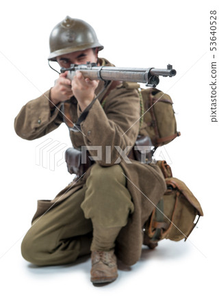 french soldier 1940 isolated on white background 53640528
