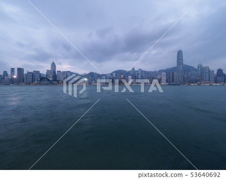 Morning Hong Kong Victoria Harbor Victoria Harbor in the morning Morning Hong Kong Victoria Harbor Victoria Harbor in the morning 53640692
