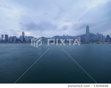 Morning Hong Kong Victoria Harbor Victoria Harbor in the morning Morning Hong Kong Victoria Harbor Victoria Harbor in the morning 53640696