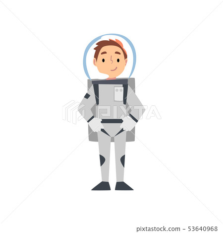 Boy Astronaut Character in Space Suit, Kid Dreaming of Future Profession Vector Illustration 53640968