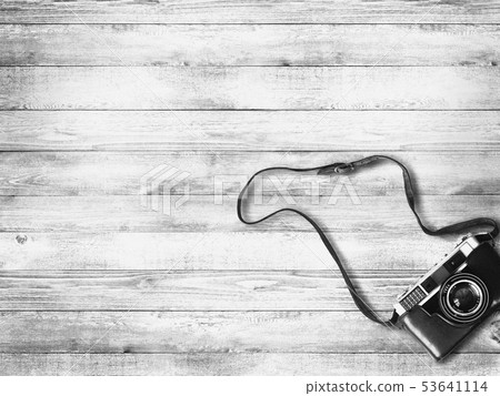 Background-wood grain-camera-vintage-monochrome 53641114