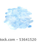 Watercolor blue spot isolated on white background 53641520