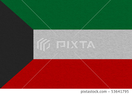 kuwait flag painted on paper kuwait flag painted on paper 53641795