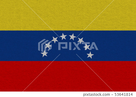 venezuela flag painted on paper 53641814
