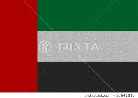united arab flag painted on paper 53641816