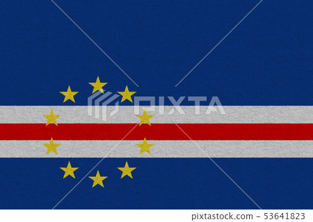Cape Verde flag painted on paper Cape Verde flag painted on paper 53641823