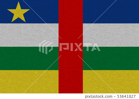 Central African Republic flag painted on paper Central African Republic flag painted on paper 53641827