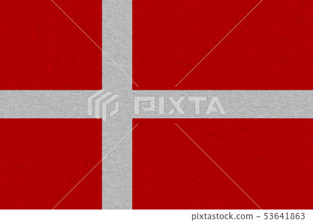 Denmark flag painted on paper 53641863