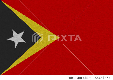East Timor flag painted on paper 53641868