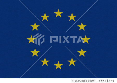 Europe flag painted on paper 53641874
