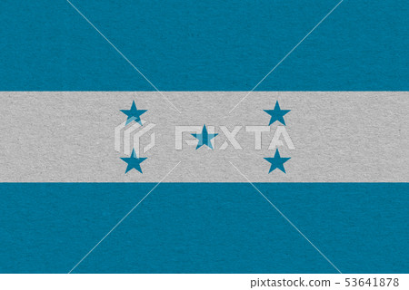 Honduras flag painted on paper Honduras flag painted on paper 53641878