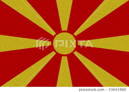 Macedonia flag painted on paper 53641900