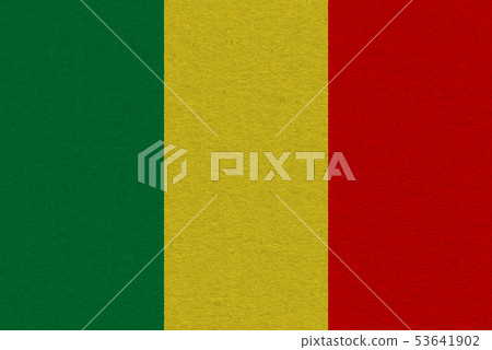 Mali flag painted on paper Mali flag painted on paper 53641902