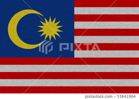 Malaysia flag painted on paper 53641904