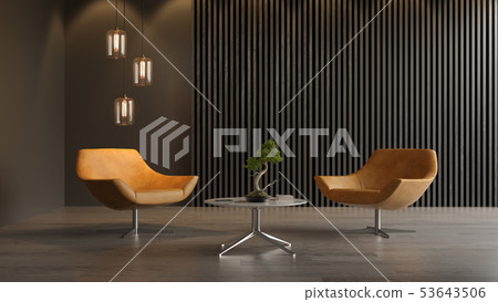 Interior of modern living room with sofa 3D rendering 53643506