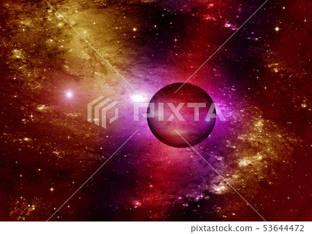 galaxy in a free space. 3D rendering 53644472